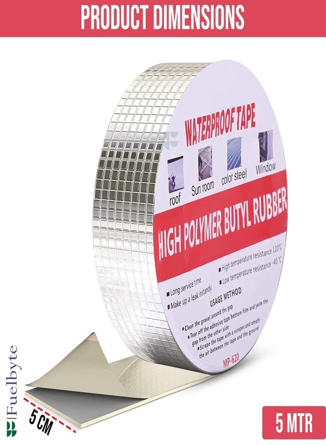 Fuelbyte Waterproof Foil Tape for Leakage Repair for Pipe Leakage Duct Tape Roof Water Leakage Solution Aluminium Foil Tape Waterproof Adhesive Tape Water Leakage Tape Rubber Tape - Image 5